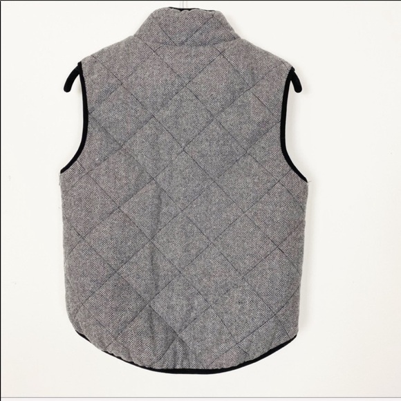 ALTAR’D STATE Grey Wool Quilted Herringbone Vest Jacket Fall Winter Layering - Picture 5 of 7